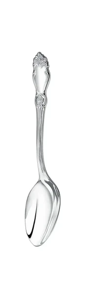 1671ЛЖ07801 Серебряная кофейная ложка "Серебряная роза"