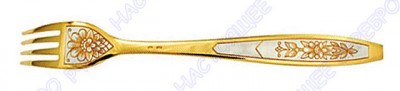 40020001Т01 Серебряная столовая вилка «Астра» с золочением