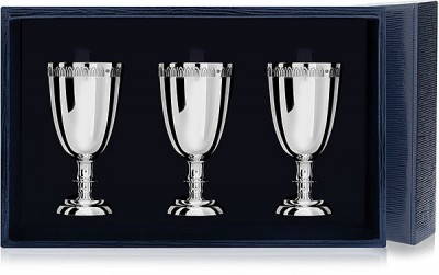 623НБ00801 Набор серебряных рюмок «Император» из 3 предметов в подарочном футляре