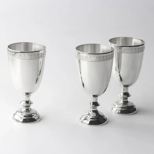 623НБ00801 Набор серебряных рюмок «Император» из 3 предметов