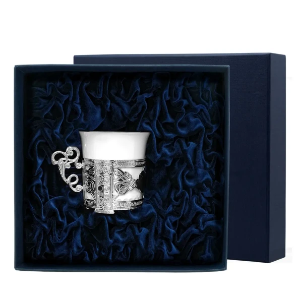 556ЧШ07801 Серебряная кофейная чашка «Август-Октавиан»