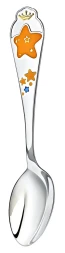 Серебряная детская ложка «Звезда» для мальчика с эмалью