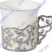 606ЧШ07001 Серебряная кофейная чашка «Листопад»