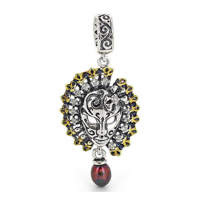 04-0098 Серебряный шарм-подвеска «Маска»