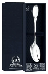 Серебряная чайная ложка гладкая