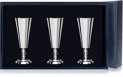 Набор серебряных рюмок №2 из 3 предметов в подарочном футляре