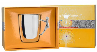 434КР05801 Серебряная детская кружка «Малышка»