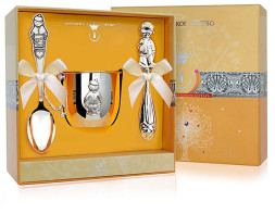 Набор детского серебра «Мальчик» с погремушкой