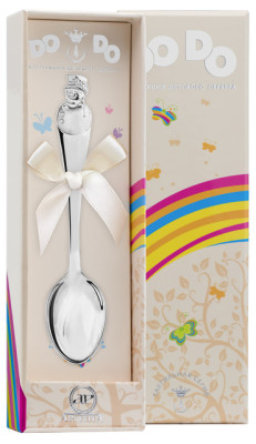 010ЛЖ03801 Серебряная детская ложка «Снеговик»