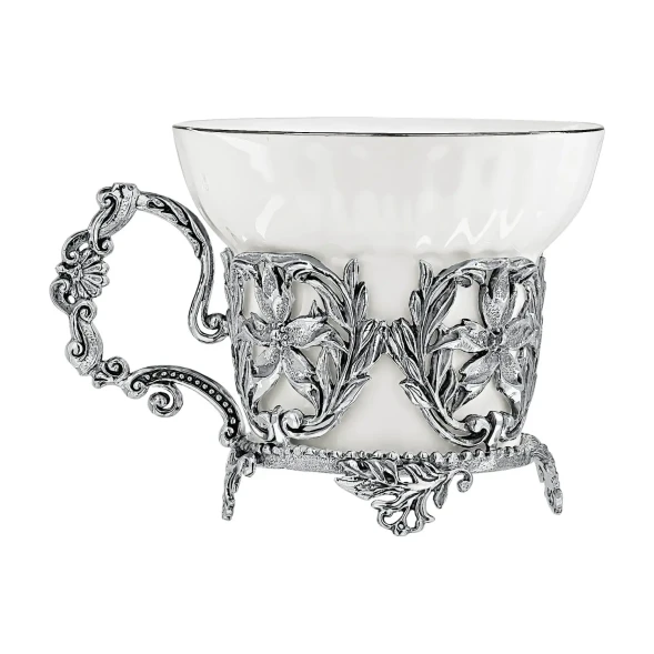 648ЧШ03806 Серебряная чайная чашка «Симфония»