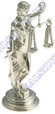 3402050936 Серебряная фигурка «Богиня правосудия»