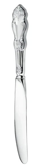 1601НЖ02001 Серебряный нож десертный "Серебряная роза"