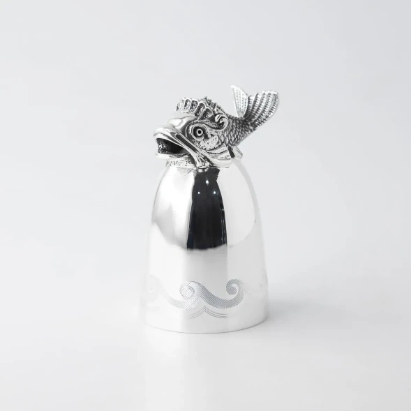 618СТ00806 Серебряная стопка перевертыш «Царь-Рыба»