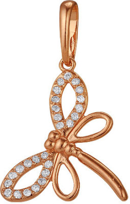 5381867 Подвеска «Стрекоза» с золочением