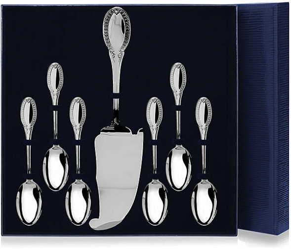 9075 Серебряный чайный набор «Император» из 7 предметов