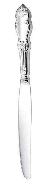 1608НЖ01001 Серебряный столовый нож "Серебряная роза"