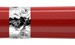 R017103 Серебряная ручка роллер красная в подарочном футляре