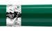 R017106 Серебряная ручка роллер зеленая в подарочном футляре