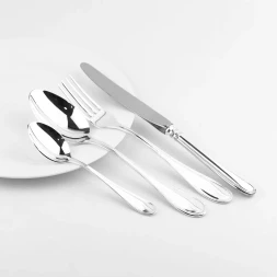 Серебряный столовый набор "Капелька" на 1 персону (4 предмета)