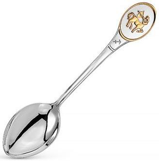 930747ж9 Серебряная чайная ложка «Знак Зодиака Стрелец» с золочением