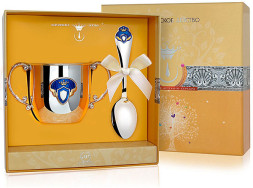 Набор детского серебра с поильником «Принц»