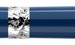 R017107 Серебряная ручка роллер синяя в подарочном футляре
