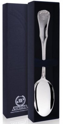 260ЛЖ01001 Серебряная столовая ложка «Визит» в подарочном футляре