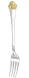 1525НБ01802 Серебряная столовая вилка "Афина" с позолотой