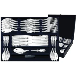 Серебряный столовый набор "Серебряная роза" на 12 персон (48 предметов)