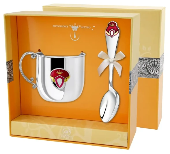 627НБ05808 Набор детского серебра с поильником «Принцесса»