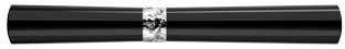 Серебряная ручка роллер черная в подарочном футляре
