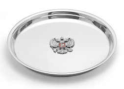 Серебряный поднос "Герб"