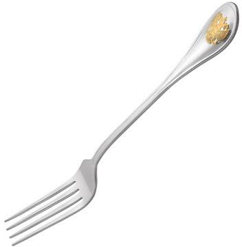 930583-1 Серебряная столовая вилка «Отечество» с золочением