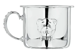 Серебряная детская кружка «Мишка-малыш»