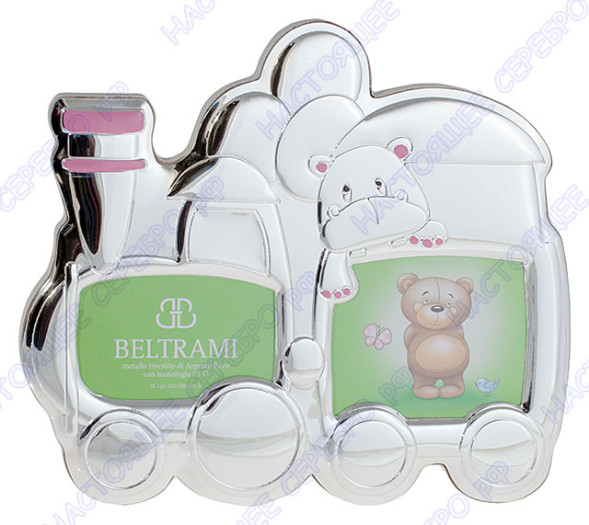 3423/RA Рамка для фотографии «Sag Doppio Trenino-Ippota» для девочки