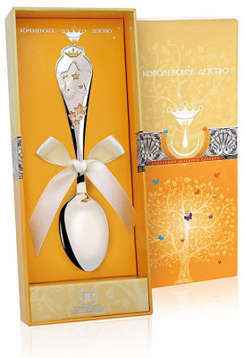 441ЛЖ05802 Серебряная детская ложка «Звезда»