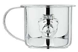 Серебряная детская кружка «Мишка-малышка»