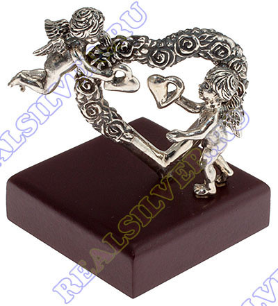 991581-д Серебряная фигурка «Ангелочки»