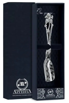 331СВ17806 Серебряный совок для сахара «Чертополох» с чернением