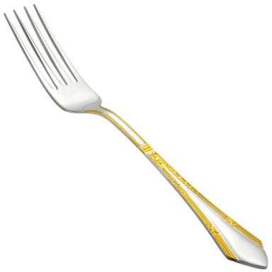930659-1 Серебряная столовая вилка «Элегант» с золочением