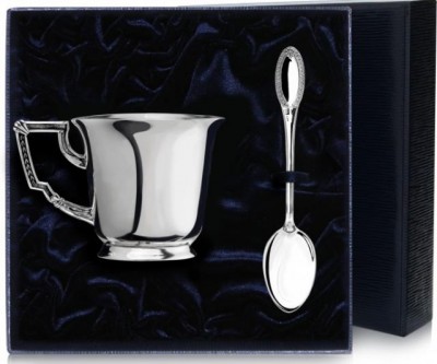 966НБ03806 Серебряный набор для чая «Император» в подарочном футляре