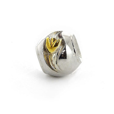 05-0001 Серебряный шарм-подвеска «Нежный тюльпан»