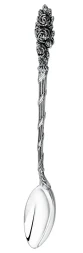 Серебряная ложка для размешивания кофе "Розалия" с чернением