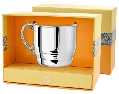 Серебряная детская кружка «Рифленая»