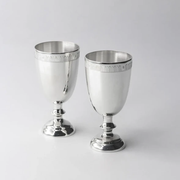 565НБ00801 Набор серебряных рюмок «Император» из 2 предметов