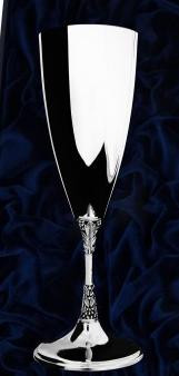 769ФЖ00001 Серебряный гладкий фужер «Виноград»