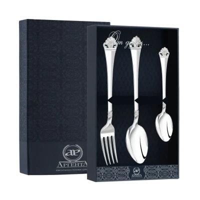 Серебряный столовый набор "Афина" 