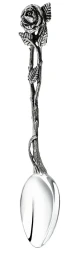 Серебряная кофейная ложка "Розалия" с чернением