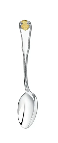 311НБ03802 Серебряный чайный набор «Визит» с золочением на 6 персон