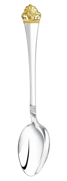 1527НБ01802 Серебряный столовый набор "Афина" с позолотой на 1 персону (3 предмета)